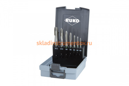 Набор машинных метчиков Ruko M3-М12 мм HSSE-Co5 7пр 245061RO