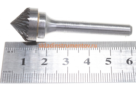 Борфреза твердосплавная зенкер 90 град. с двойной насечкой (16х8 мм; хвостовик 6 мм) ПНЕВМО-ТРЕЙД K1608-M06