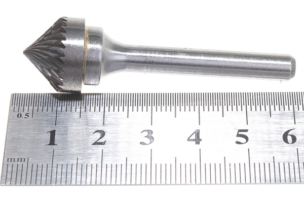 Борфреза твердосплавная зенкер 90 град. с двойной насечкой (16х8 мм; хвостовик 6 мм) ПНЕВМО-ТРЕЙД K1608-M06