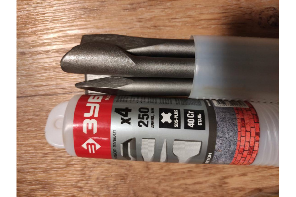 Набор зубил МАСТЕР для перфораторов SDS-Plus (4 шт.) Зубр 29230-H4