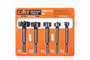 Комплект свёрл Форстнера (15-35 мм; 90 мм) 5 шт. CMT 537.000.05