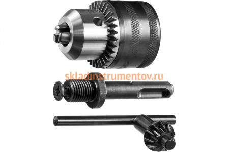 Набор МАСТЕР патрон ключевой 13 мм, SDS+ адаптер, ключ для патрона ЗУБР 29081-H3