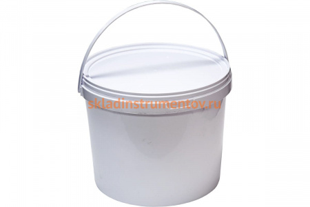 Круглое белое ведро с крышкой и пластиковой ручкой Тара.ру 11.5 л 03264