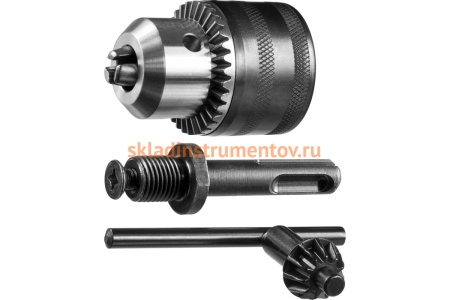 Набор МАСТЕР патрон ключевой 13 мм, SDS+ адаптер, ключ для патрона ЗУБР 29081-H3