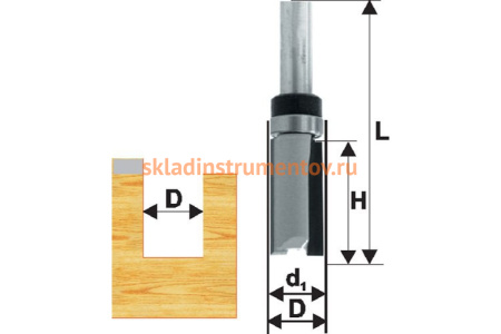 Фреза кромочная прямая (19х38 мм; хвостовик 12 мм) по ДСП Энкор 28064