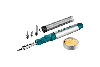 Набор, паяльник газовый, 3в1, 4 насадки, припой, чистка жал, 1300С KRAFTOOL 55504-H8 Набор, паяльник газовый, 3в1, 4 насадки, припой, чистка жал, 1300С KRAFTOOL 55504-H8