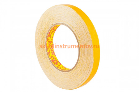 Клейкая двухсторонняя лента на вспененной основе РемоКолор 12мм х 10м 49-5-012