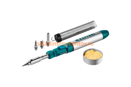 Набор, паяльник газовый, 3в1, 4 насадки, припой, чистка жал, 1300С KRAFTOOL 55504-H8 Набор, паяльник газовый, 3в1, 4 насадки, припой, чистка жал, 1300С KRAFTOOL 55504-H8