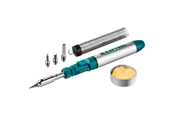 Набор, паяльник газовый, 3в1, 4 насадки, припой, чистка жал, 1300С KRAFTOOL 55504-H8 Набор, паяльник газовый, 3в1, 4 насадки, припой, чистка жал, 1300С KRAFTOOL 55504-H8