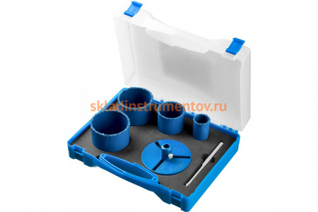 Набор кольцевых коронок 6 предметов в кейсе ЗУБР 33350-H6_z01