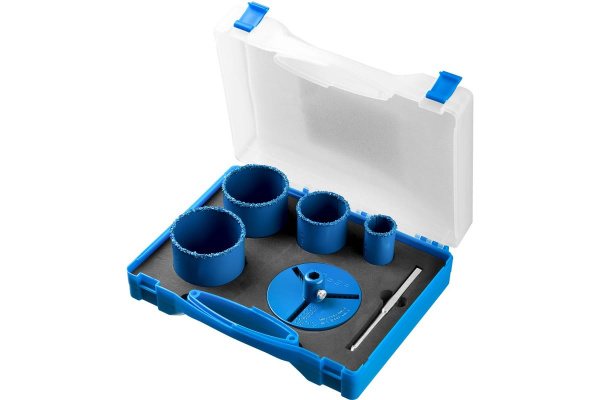 Набор кольцевых коронок 6 предметов в кейсе ЗУБР 33350-H6_z01