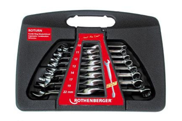 Набор ключей накидной/рожковый 10-22мм, 8шт Rothenberger ROTURN 70475