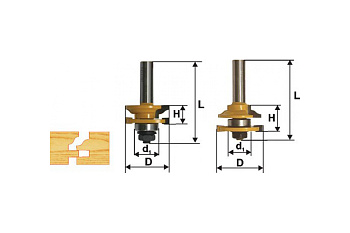 Набор фрез комбинированных рамочных (2 шт; хвостовик 12 мм) Энкор 46535