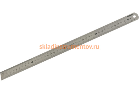 Линейка 400мм (нержавеющая сталь, двухсторонняя шкала) Biber 40163 тов-172037