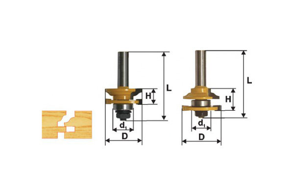 Набор фрез комбинированных рамочных (2 шт; хвостовик 12 мм) Энкор 46535