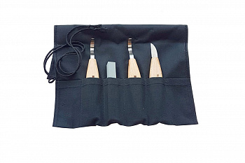 Ложкорезный резчицкий набор N14, 3 ножа + заточной абразив ПЕТРОГРАДЪ М00016440