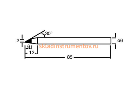 Жало конус со срезом 2 мм для паяльников 8PK-S120NAD-60, 8PK-S120NB-60, SI-124B-60 ProsKit SI-S120T-6BC 00160614 Жало конус со срезом 2 мм для паяльников 8PK-S120NAD-60, 8PK-S120NB-60, SI-124B-60 ProsKit SI-S120T-6BC 00160614