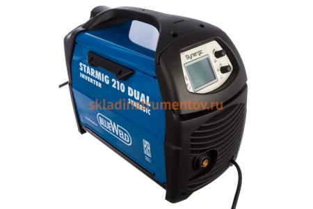 Инверторный полуавтомат BLUE WELD STARMIG 210 DUAL SYNERGIC 230В, 200А, D=0.6-1.2 mm 816726 (816399) Инверторный полуавтомат BLUE WELD STARMIG 210 DUAL SYNERGIC 230В, 200А, D=0.6-1.2 mm 816726 (816399)