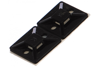 Самоклеющаяся площадка Haupa черная до 3.6 мм 19x19 мм клейкая основа 3M 100 шт. 262161