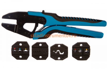 Ручные пресс-клещи КВТ СТВ+4, 4 матрицы, в сумке 75909