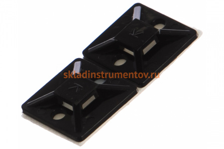 Самоклеющаяся площадка Haupa черная до 3.6 мм 19x19 мм клейкая основа 3M 100 шт. 262161