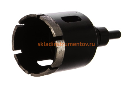 Коронка алмазная по керамограниту, серебряная пайка (55 мм) TRIO-DIAMOND GCB766