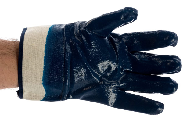 Перчатки 2Hands джерси/полное покрытие нитрилом, манжет резинка 0543-11