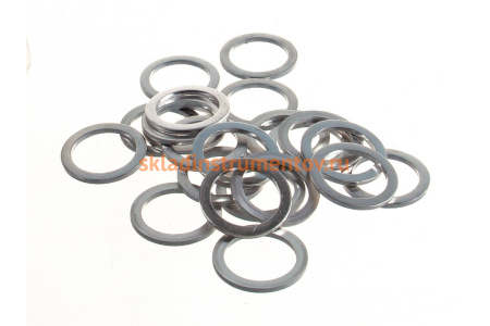 Набор алюминиевых шайб JTC размер: толщина 1.5, внутр. д. 16.4, наружн. д. 21.8 50 шт. 2016A