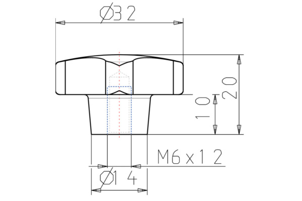 Крестообразная рукоятка KIPP K0148.206