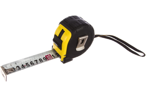 Рулетка с фиксатором Энкор "Каучук", 7.5м 14208