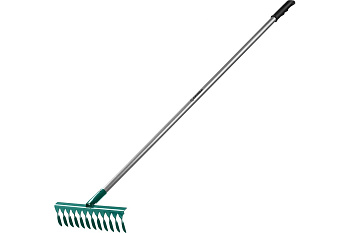 Грабли с алюминиевым черенком GRINDA PROLine 12 витых зубцов 39585