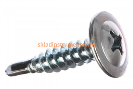 Саморезы с прессшайбой и сверлом по листовому металлу 450 шт. (4,2х19 мм; PH2) ЗУБР 4-300211-42-019