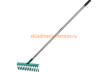 Грабли с алюминиевым черенком GRINDA PROLine 12 витых зубцов 39585