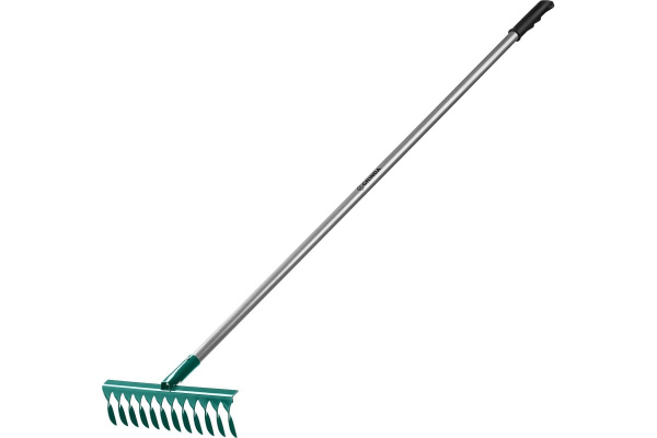 Грабли с алюминиевым черенком GRINDA PROLine 12 витых зубцов 39585