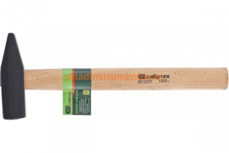 Слесарный молоток 1000 г, квадратный боек, деревянная рукоятка СИБРТЕХ 10222