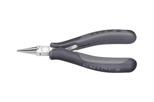 Антистатические захватные круглогубцы для электроники KNIPEX KN-3532115ESD