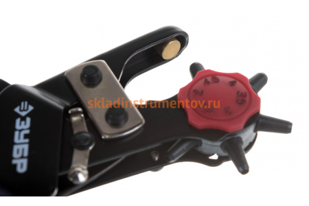 Револьверный дырокол для кожи, усиленный, 6-в-1, 2-4,5мм Зубр "МАСТЕР" 22945