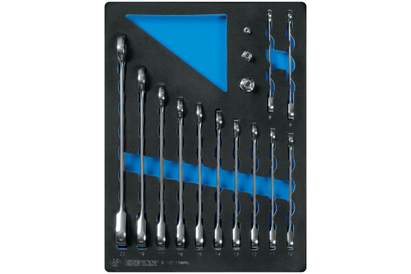 Набор трещоточных комбинированных ключей KING TONY ложемент, 15 предметов 9-10115MRV