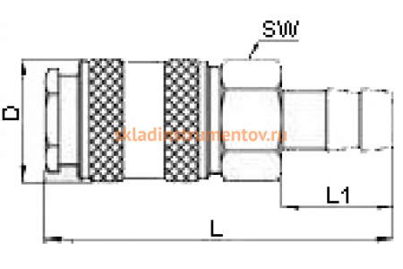 Переходник рапид "мама"-ёлочка (10 мм) 112 C/3 GAV 38869