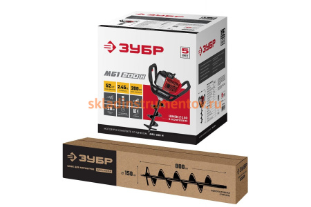 Мотобур со шнеком Зубр МБ1-200 Н