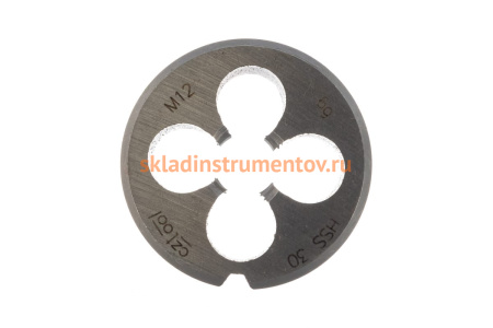 Плашка HSS М 12 шаг 1,75 мм. D38 мм Bucovice Tools 240120