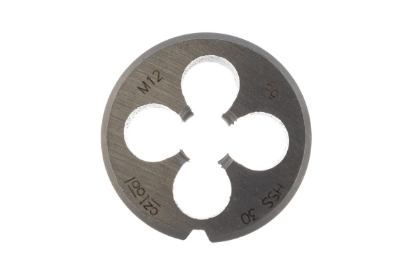 Плашка HSS М 12 шаг 1,75 мм. D38 мм Bucovice Tools 240120