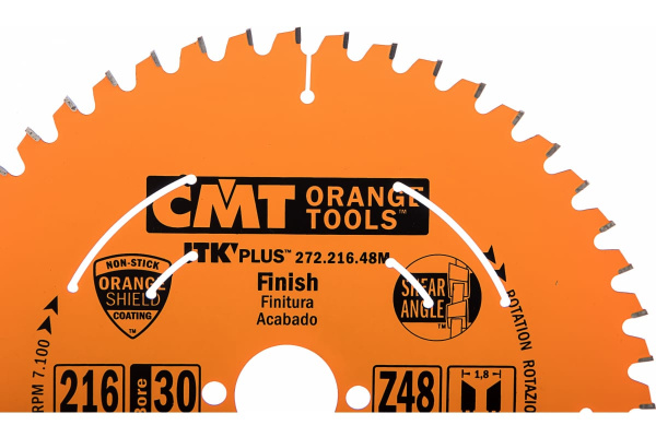 Диск пильный по дереву (216х30х1,8/1,2 мм; Z48) CMT 272.216.48M