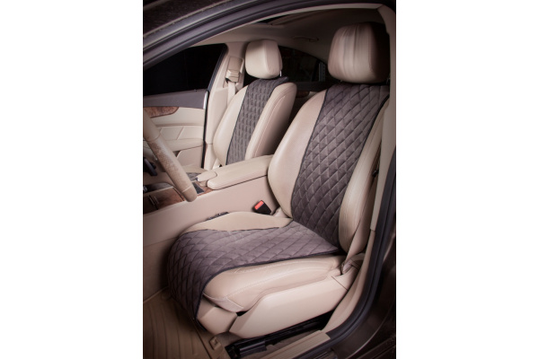 Накидки Airline Алькантара, передние 2 шт., серые ACS-F-02