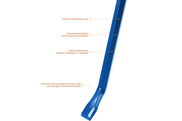 Монтировка-лом Зубр ТИТАН 600 мм, шестигранная 21803-60_z01