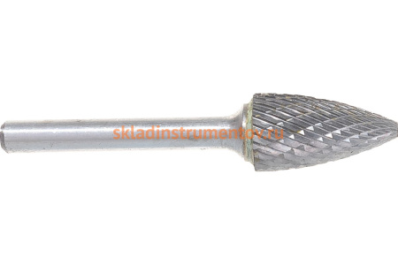 Борфреза твердосплавная гиперболическая с точечным торцом с двойной насечкой (14х25 мм; хвостовик 6 мм) ПНЕВМО-ТРЕЙД G1425-M06