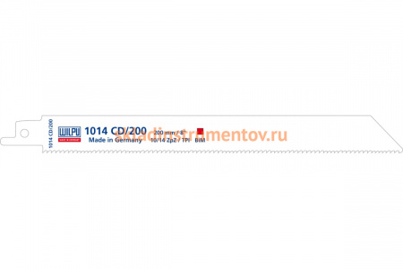 Полотно универсальное 1014 CD/200 Bi-metall (5 шт; 200х19х1.27 мм; 180 мм; 10/14 TPI) WILPU 1357000005