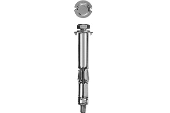 Анкер для пустотелых конструкций Зубр оцинкованный, с винтом НЕХ, М8x80x50мм, ТФ2, 35 шт 4-302472-08-080