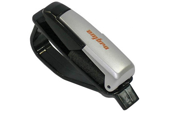 Черно-серебристый держатель-клип для очков OMBRA OM2542