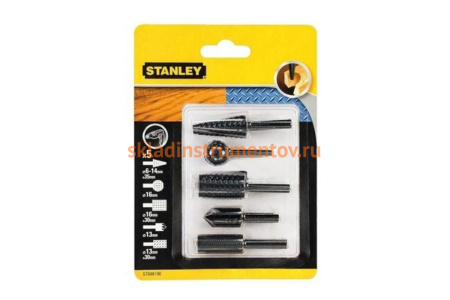 Набор бор-фрез с зенкером по металлу/дереву (5 шт.) Stanley 66190-QZ